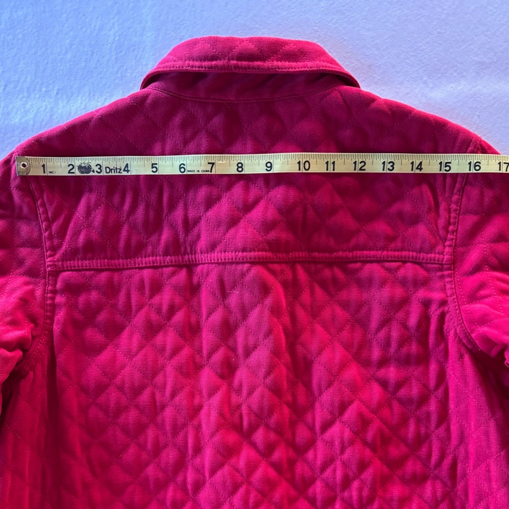 Talbots Quilted Utility Jacket Barn Chore Shacket Red (M/Petite) - Picture 14 of 17